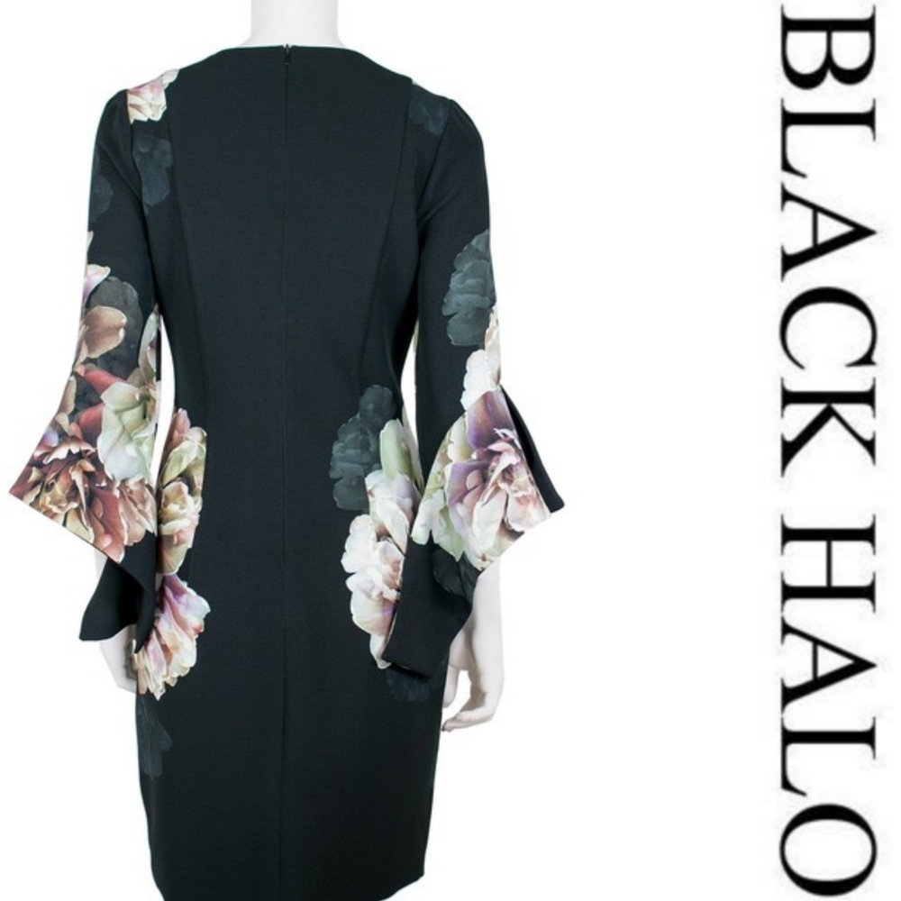 Black Halo Lorie Bell Sleeve Dress